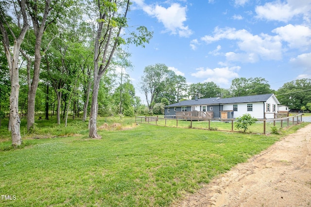 553 Isley Rd, Haw River, NC 27258 - view of yard featuring a wooden deck
