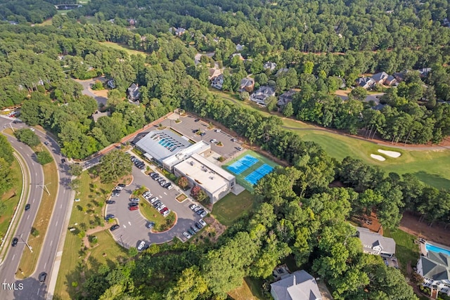 116 Dallavia Ct, Morrisville, NC 27560 - birds eye view of property with a view of trees