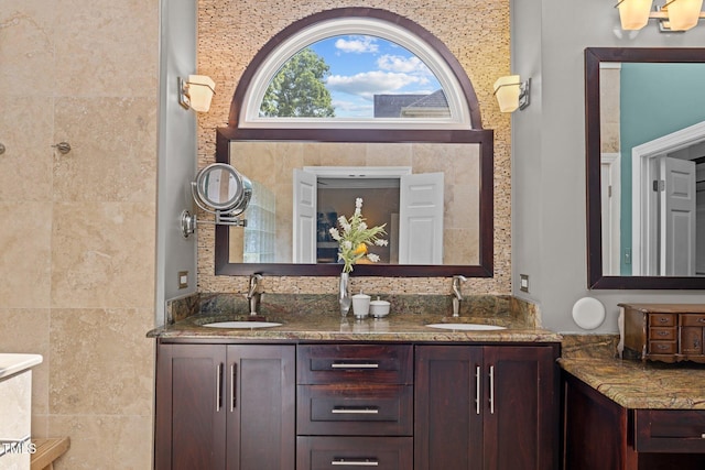 full bath with double vanity