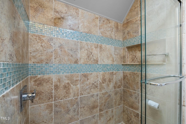bathroom view of a shower stall