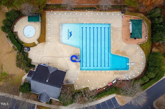 birds eye view of property