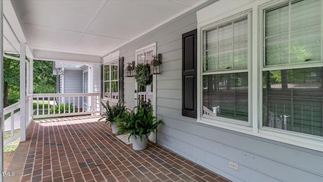 view of patio with a porch