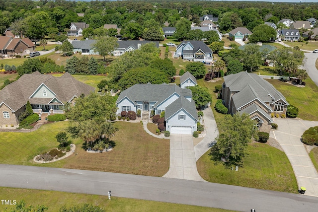 aerial perspective of suburban area