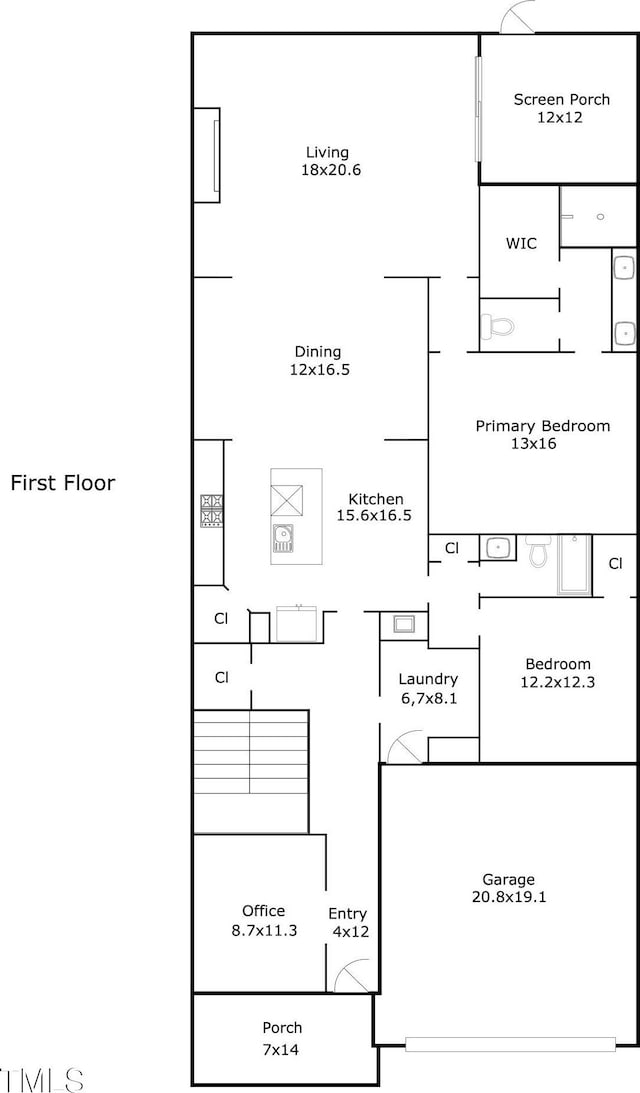 151 Monteith Dr, Chapel Hill, NC 27516 - floor plan / room layout