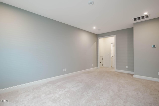 151 Monteith Dr, Chapel Hill, NC 27516 - unfurnished room featuring light colored carpet, baseboards, and recessed lighting
