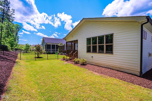 151 Monteith Dr, Chapel Hill, NC 27516 - view of yard with a sunroom