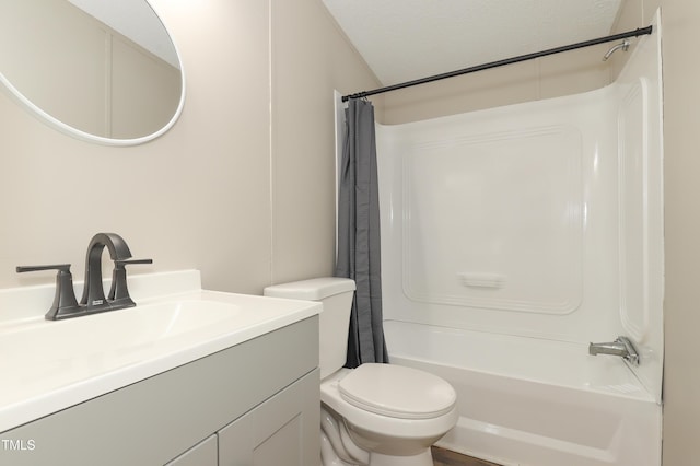1201 Red Sunset Pl, Siler City, NC 27344 - bathroom featuring vanity, toilet, and shower / tub combo