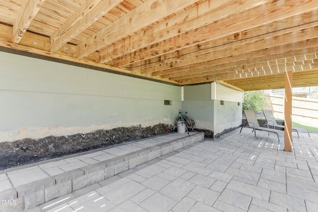 view of patio with fence