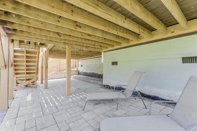 view of patio with fence