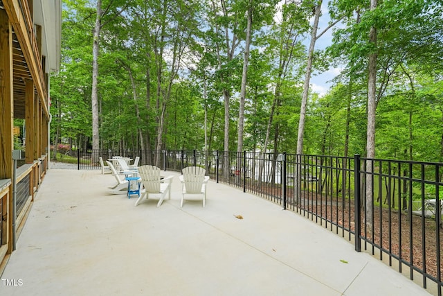 view of patio with fence