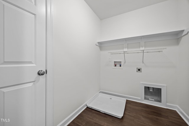 333 Trout Valley Rd, Wake Forest, NC 27587 - washroom featuring washer hookup, electric dryer hookup, and dark wood-type flooring