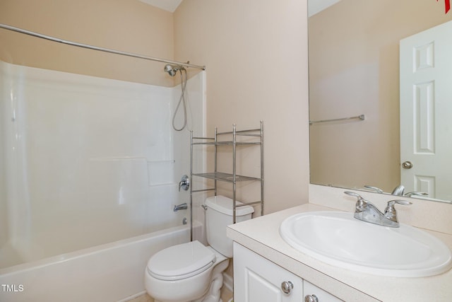 209 Mccarthy Dr, Clayton, NC 27527 - bathroom featuring toilet, vanity, and bathtub / shower combination