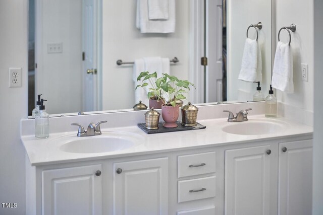 full bath featuring a sink and double vanity