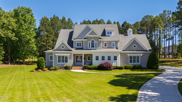 6 Castlewood Dr, Durham, NC 27713 - view of front of property featuring a front lawn and french doors