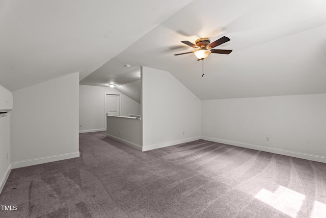 109 Rustler Rd, Louisburg, NC 27549 - additional living space featuring carpet floors, ceiling fan, and lofted ceiling