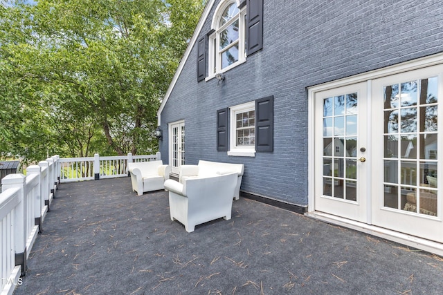 300 S Pine St, Benson, NC 27504 - view of patio / terrace with french doors and outdoor lounge area