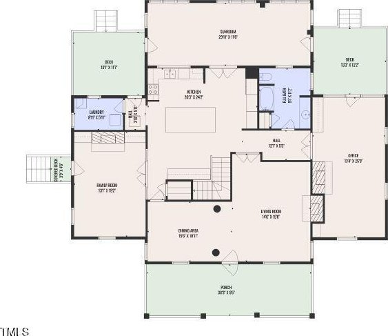 300 S Pine St, Benson, NC 27504 - view of home floor plan