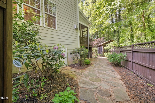 view of yard with a patio area and fence