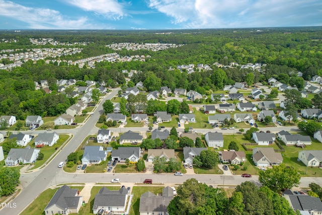7109 Spanglers Spring Way, Raleigh, NC 27610 - aerial view featuring a residential view and a view of trees