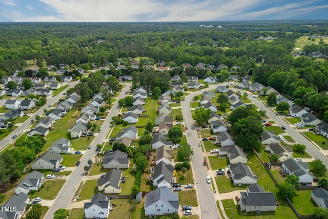 7109 Spanglers Spring Way, Raleigh, NC 27610 - drone / aerial view with a residential view and a forest view