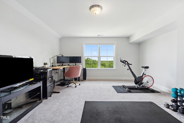 46 Waterfall Pointe, Chapel Hill, NC 27517 - office space with visible vents, baseboards, and light carpet