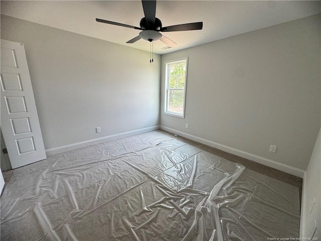 303 Hendrix B Rd, Raeford, NC 28376 - spare room featuring a ceiling fan and carpet floors