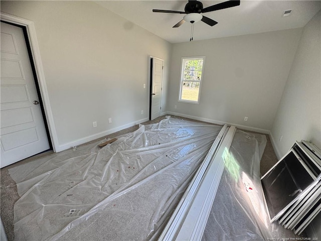 373 Hendrix C Rd, Raeford, NC 28376 - unfurnished bedroom featuring baseboards and ceiling fan