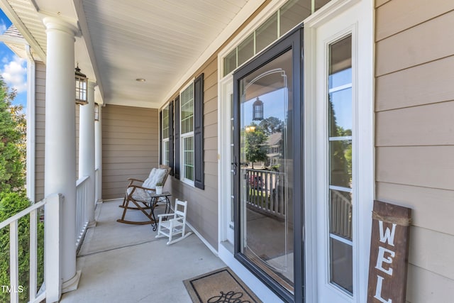 balcony with covered porch