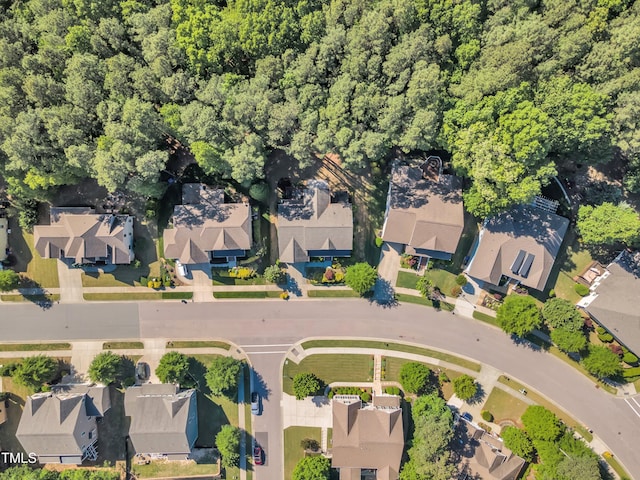 drone / aerial view with a residential view