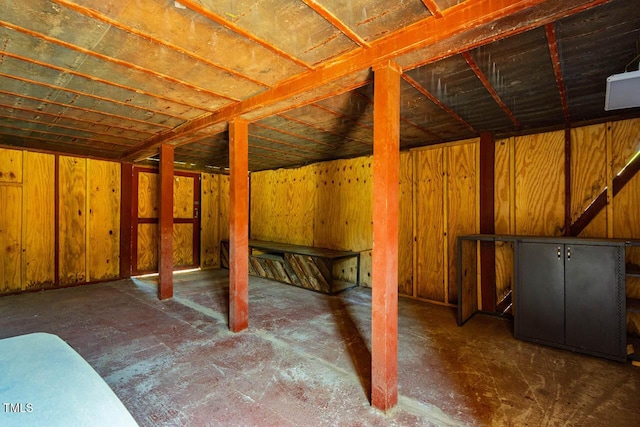view of basement