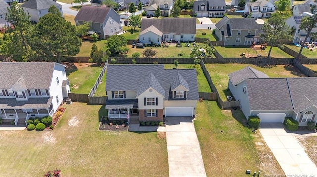 bird's eye view featuring a residential view
