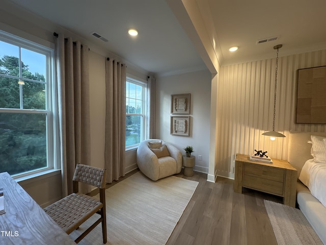 5906 Dunzo Dr, Raleigh, NC 27617 - bedroom with wood finished floors and recessed lighting