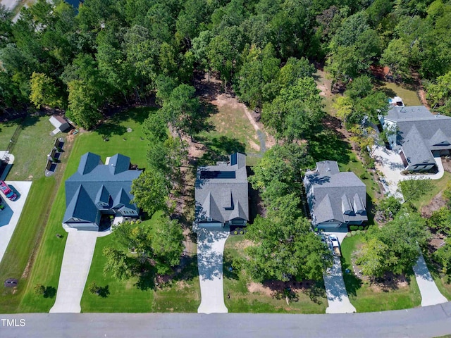 drone / aerial view with a residential view