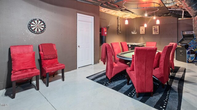 3601 Nightfall Ct, Raleigh, NC 27607 - dining area with concrete floors
