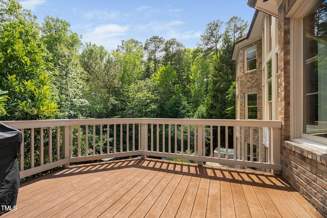 3601 Nightfall Ct, Raleigh, NC 27607 - view of wooden terrace