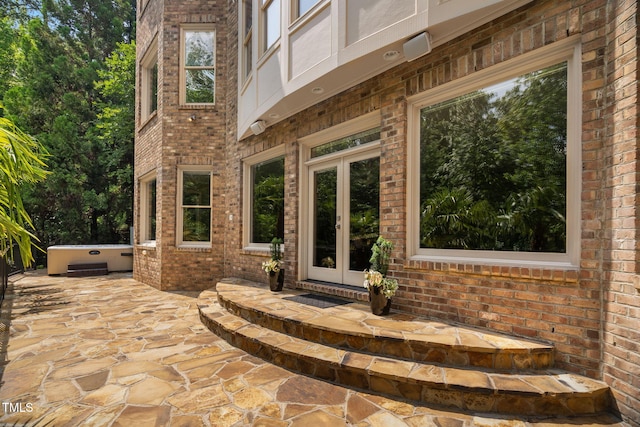 3601 Nightfall Ct, Raleigh, NC 27607 - view of patio / terrace with french doors
