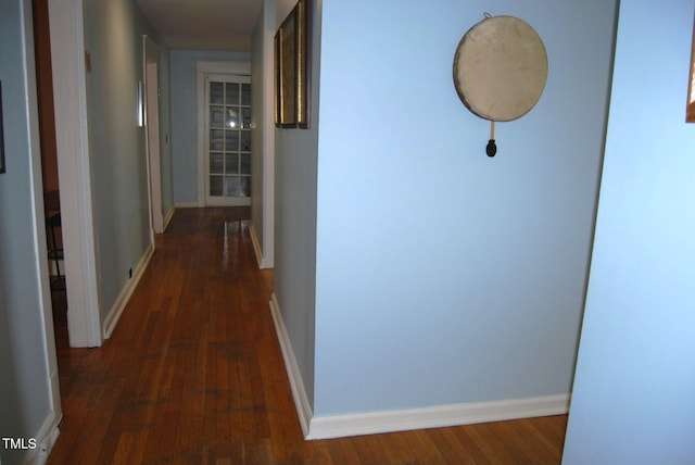 1013 Green St, Durham, NC 27701 - corridor with baseboards and hardwood / wood-style floors