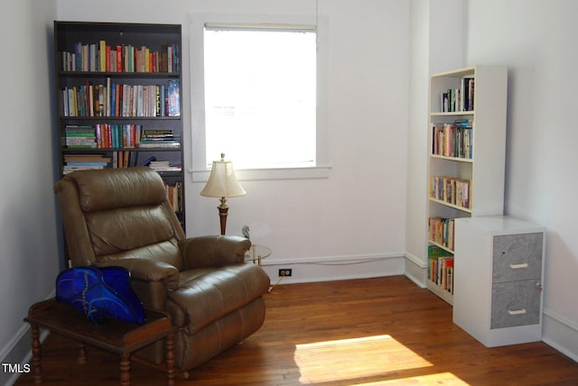 1013 Green St, Durham, NC 27701 - sitting room featuring baseboards and wood finished floors