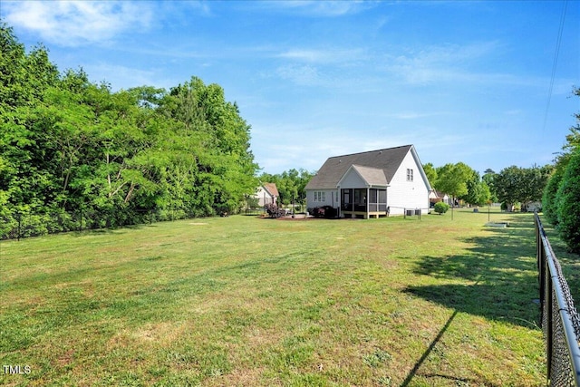 2062 Montgomery Dr, Franklinton, NC 27525 - view of yard featuring a sunroom