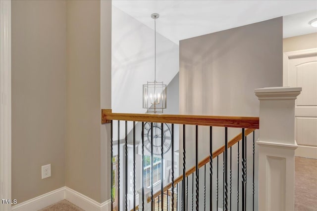 2062 Montgomery Dr, Franklinton, NC 27525 - detailed view of a chandelier, baseboards, and carpet floors