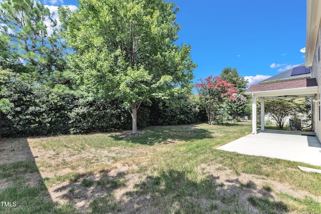 view of yard with a patio