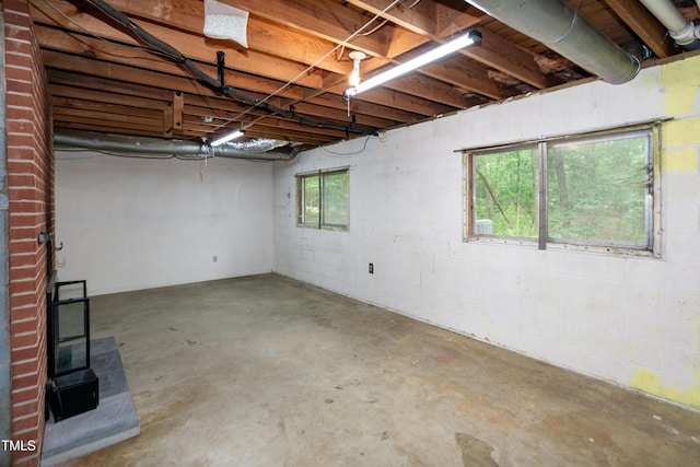 5213 Tomahawk Trl, Raleigh, NC 27610 - below grade area with concrete block wall