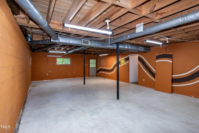 5213 Tomahawk Trl, Raleigh, NC 27610 - below grade area featuring concrete block wall
