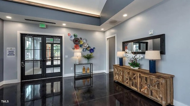 104 Lingonberry Dr, Holly Springs, NC 27540 - interior space featuring baseboards, french doors, and recessed lighting