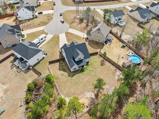 bird's eye view with a residential view