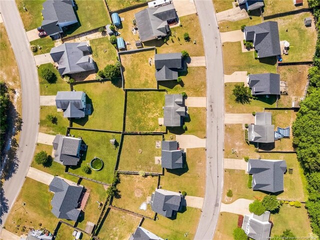 bird's eye view featuring a residential view