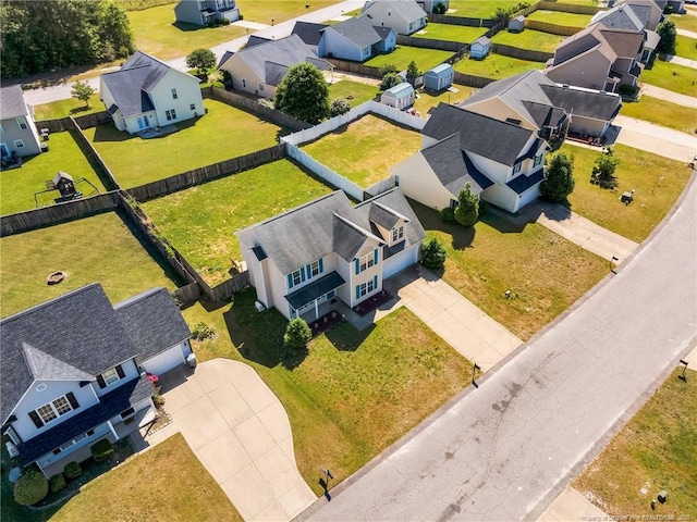 drone / aerial view featuring a residential view