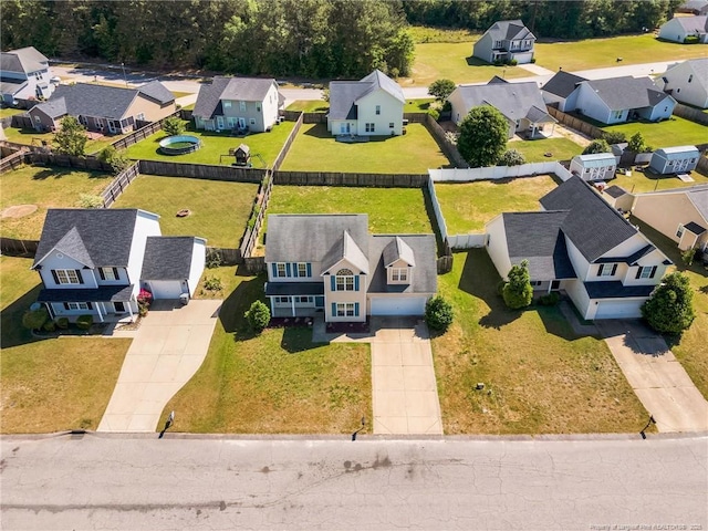 bird's eye view featuring a residential view