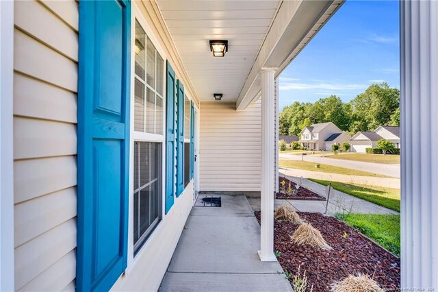 view of patio / terrace with a porch