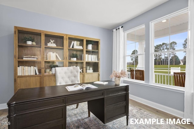 15 Celtic Ln, Lillington, NC 27546 - office area featuring baseboards and wood finished floors